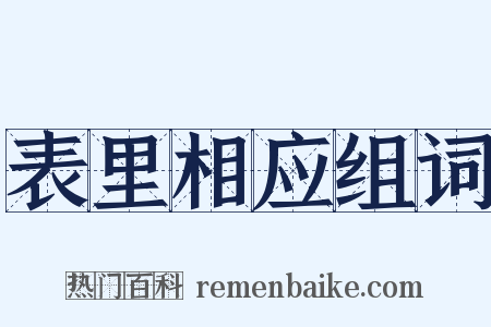 表里相应组词是什么意思的图片